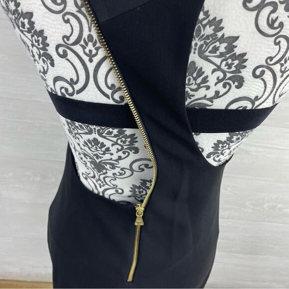 Alice + Olivia Ellie Asymmetrical Zipper Racer Back Silk Blend Mini Dress - Picture 8 of 12